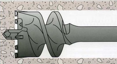 Проломной бур SDS MAX 45x1000мм по бетону Проломной бур SDS MAX 45x1000мм по бетону